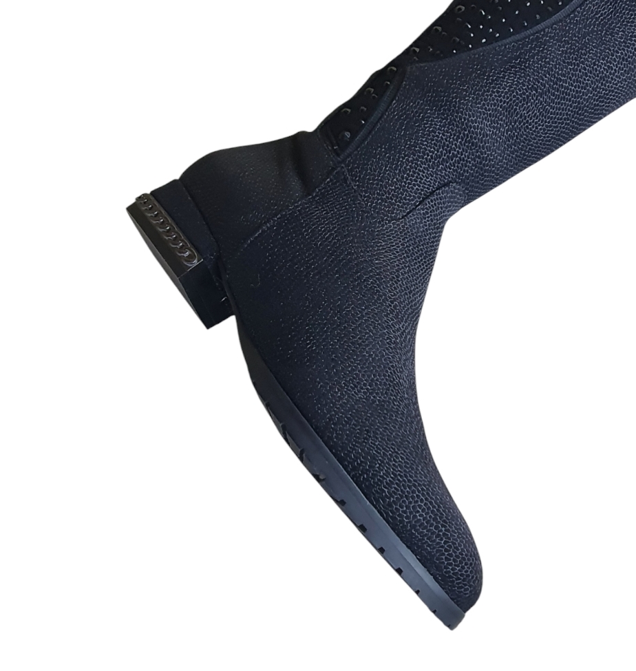 476 Floral glass nero